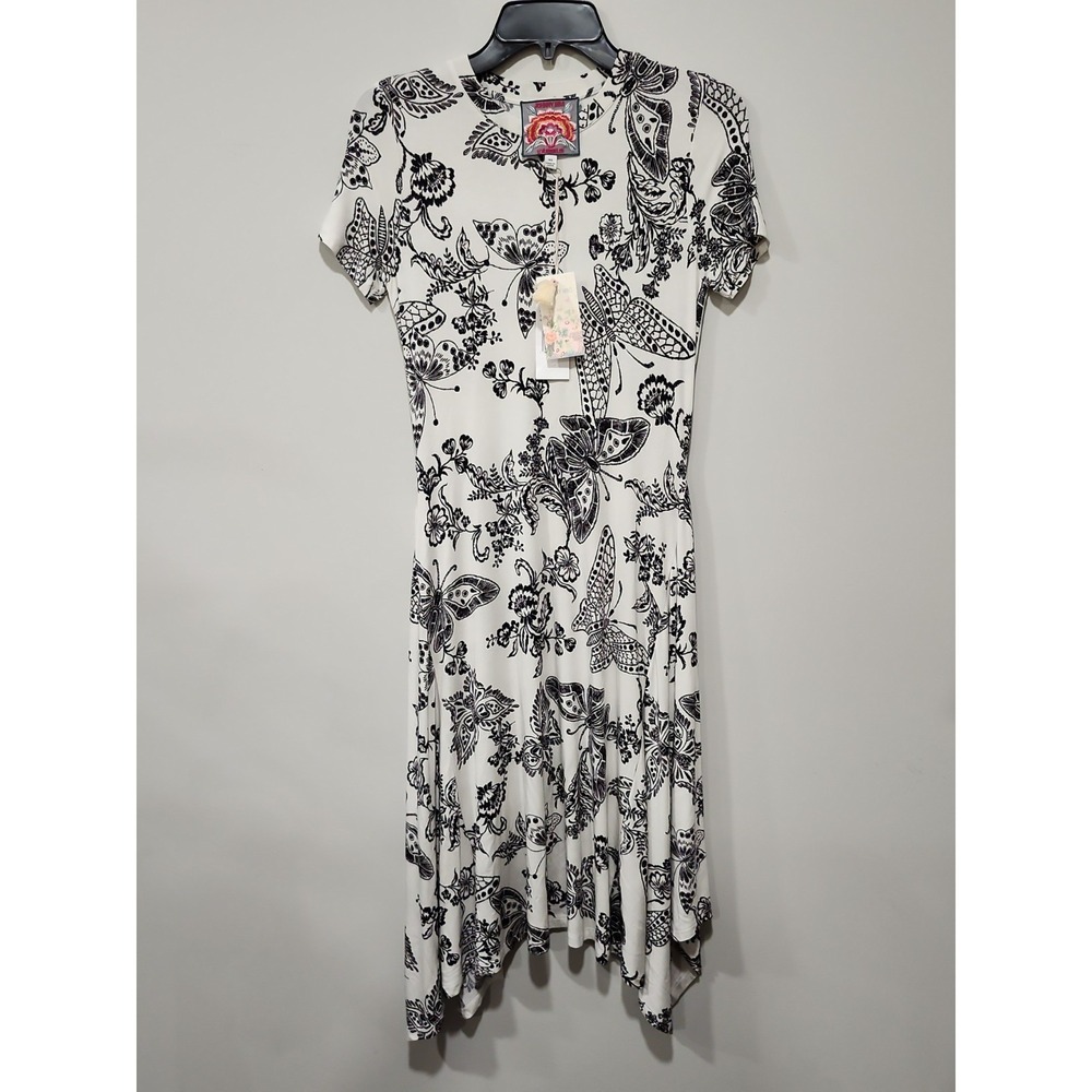 Johnny Was Los Angeles NWT Dress Womens XS Janie Favorite Short Hankerchief Hem - Picture 3 of 16